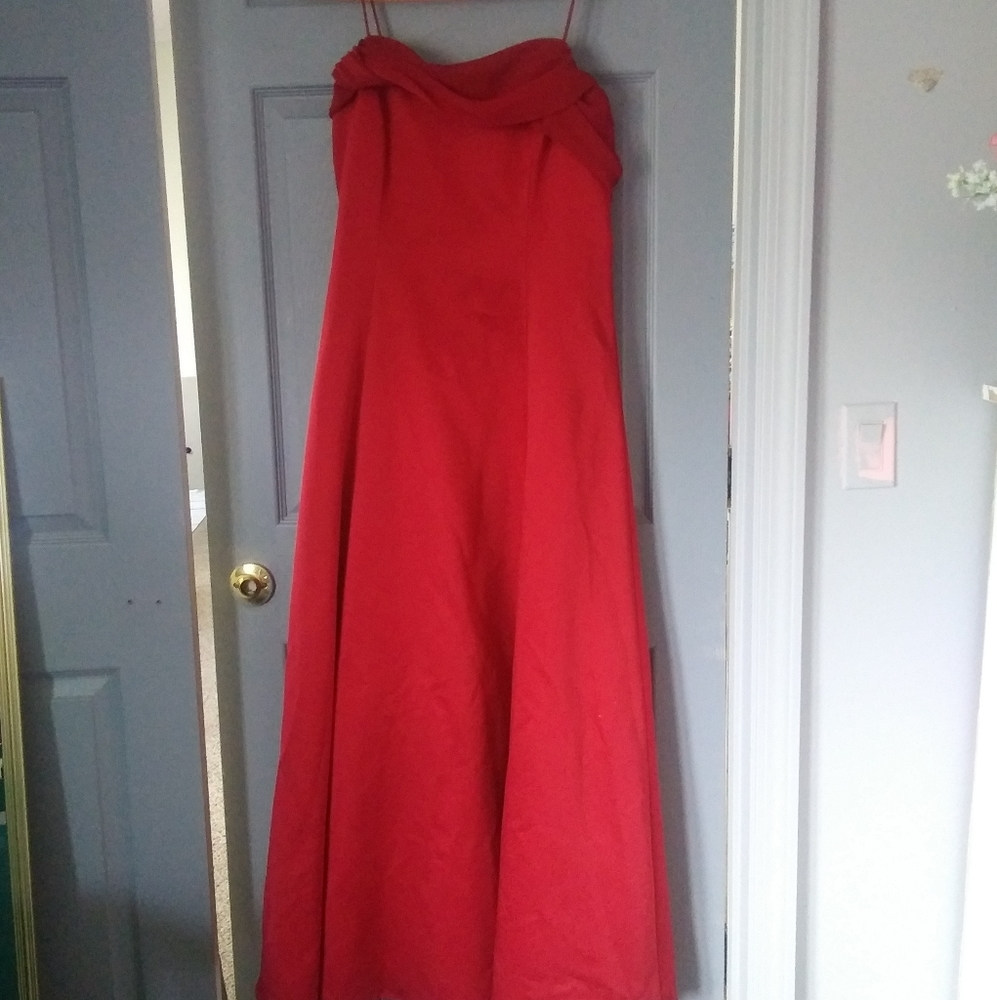 Long red prom formal dress gorgeous